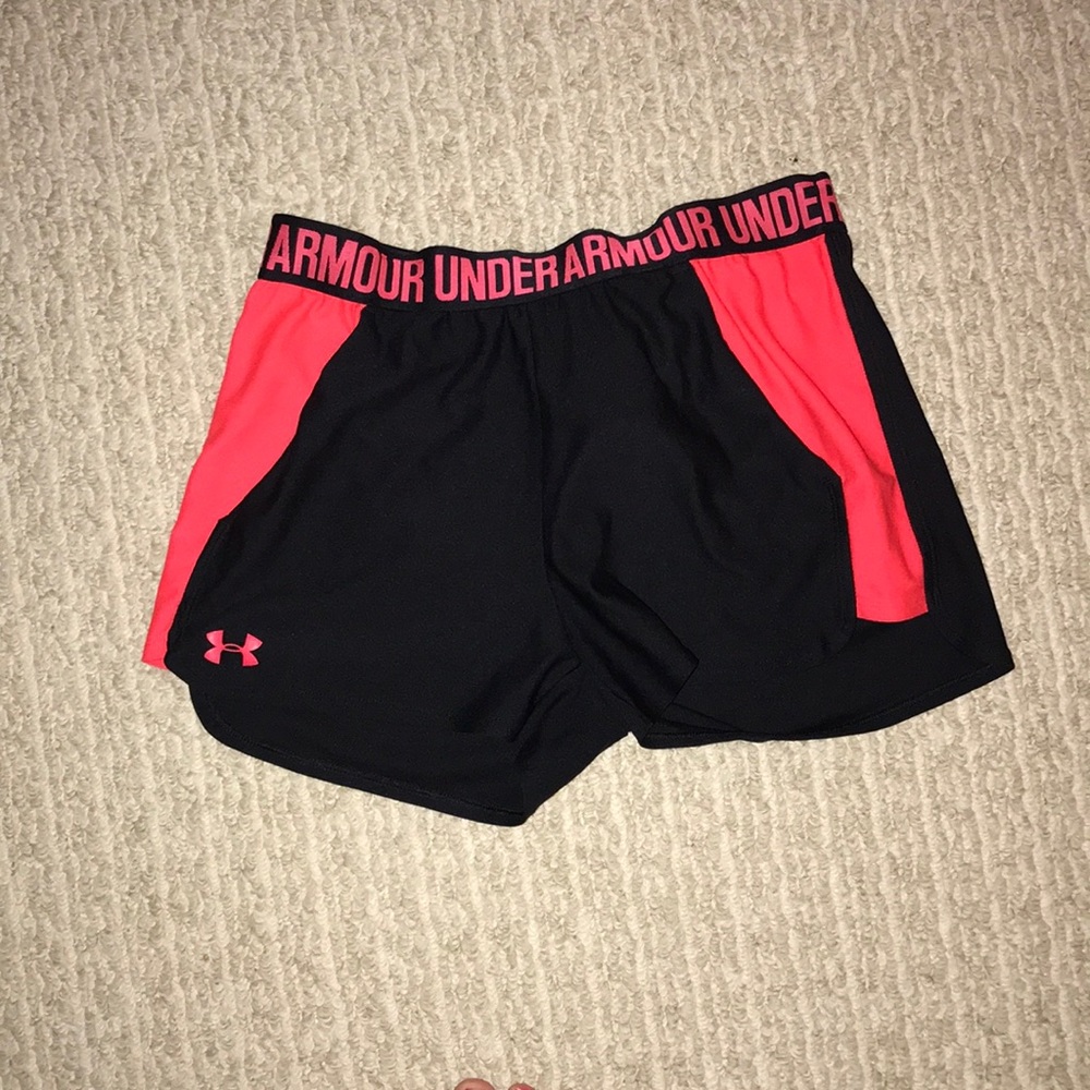 Red under armor athletic shorts!